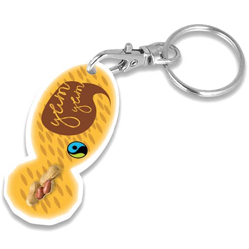 Promotional Trolley Coin Oval Sticks with company designs
