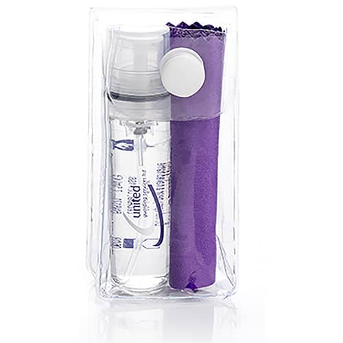 Printed Screen Cleaner Spray with Purple Cleaning Cloth in a Branded Set by Total Merchandise