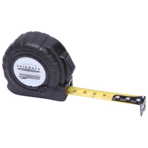 Custom printed 3m Trade Tape Measure branded in black  from Total Merchandise