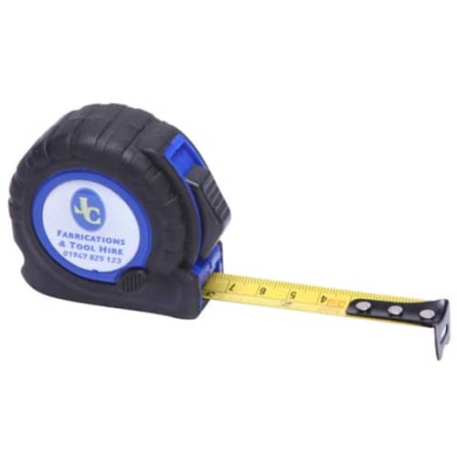 Logo printed 3m Trade Tape Measure branded in black & blue from Total Merchandise