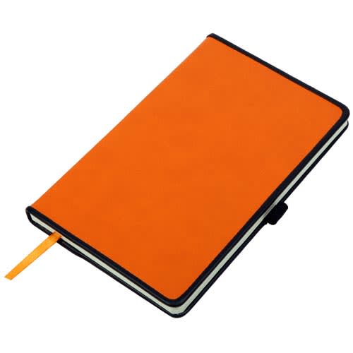 Custom Printed Border Notebooks in Orange from Total Merchandise