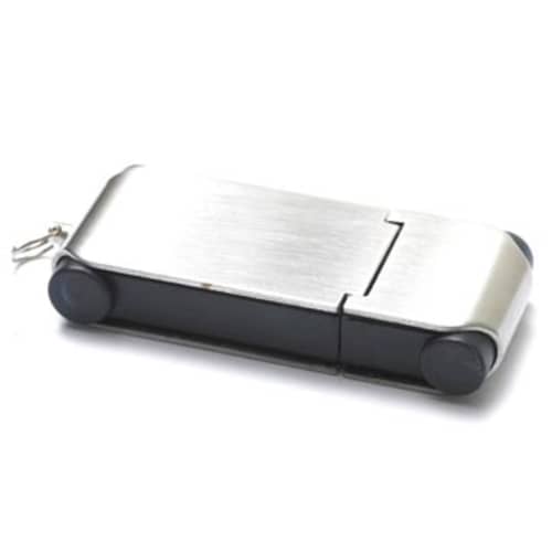 USB Brushed Steel Flashdrive in Silver/Black