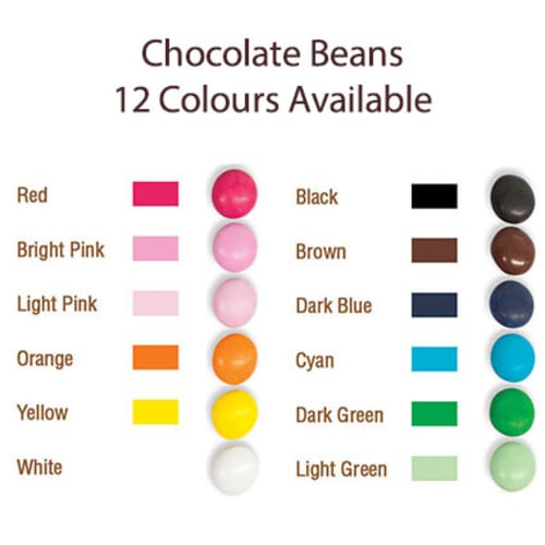 Colour Options for Chocolate Beans in Branded Maxi Chocolate Bean Pots by Total Merchandise