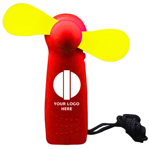 Promotional battery fans for travel merchandise