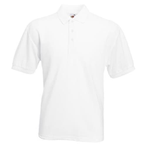 Promotional Fruit of the Loom Men's Polo Shirts in White from Total Merchandise