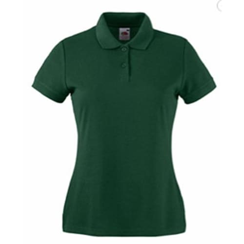 Fruit of the Loom Lady Fit Polo Shirts in Bottle Green