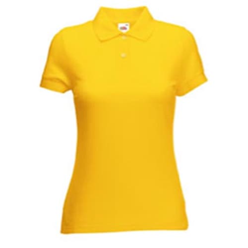 Fruit of the Loom Lady Fit Polo Shirts in Sunflower
