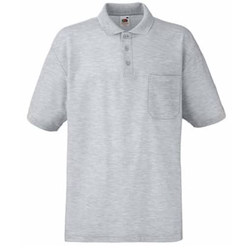 Promotional Pocket Polo Shirts in Grey Printed with Your Logo from Total Merchandise