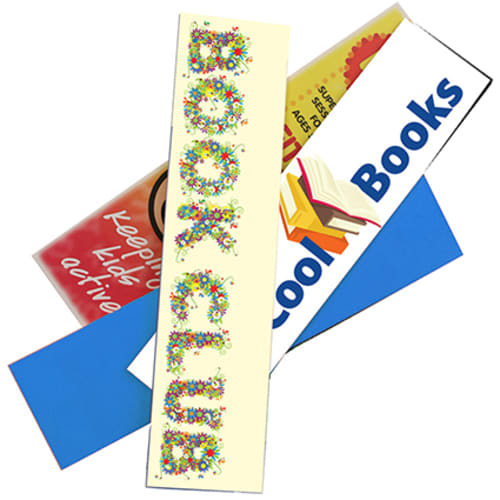 Full Colour Foam Backed Bookmarks in Blue