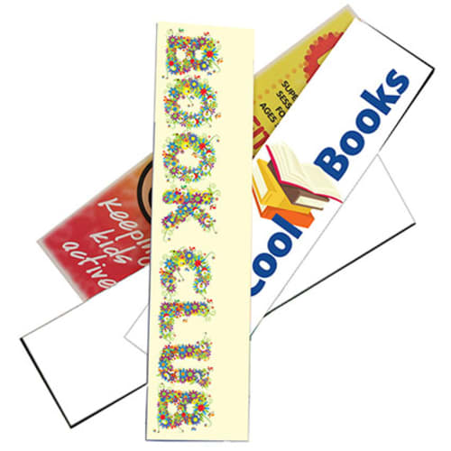 Full Colour Foam Backed Bookmarks in White