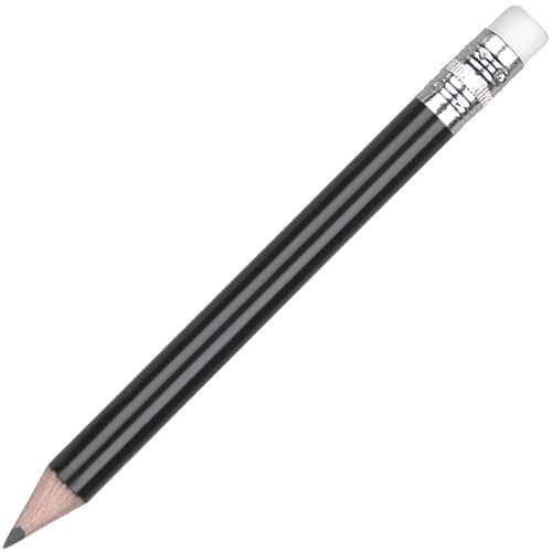 Custom Branded Golf Pencils with Eraser in Black from Total Merchandise