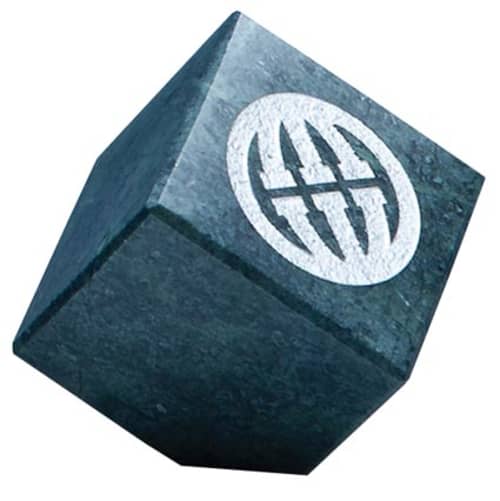 Green Marble Cube