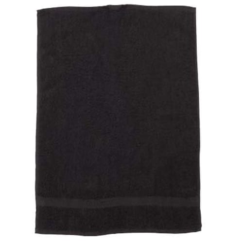 Promotional Gym Towels in Black, Embroidered with Your Logo