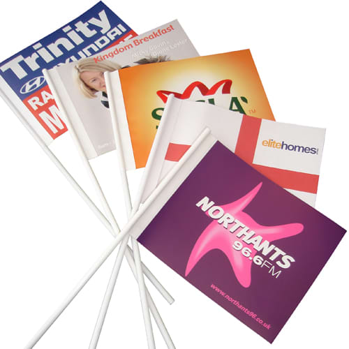 Custom Branded Hand Flags Printed with Your Design From Total Merchandise