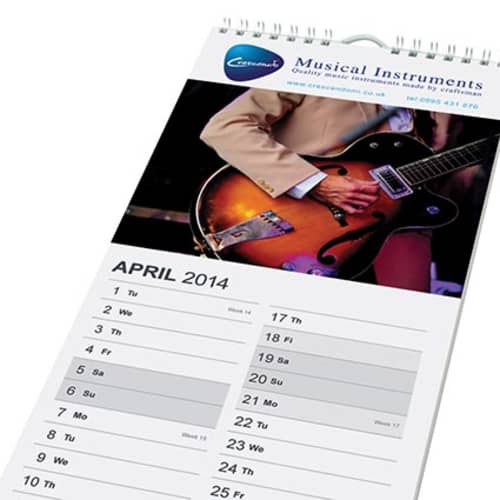 Custom calendars with printed company logos