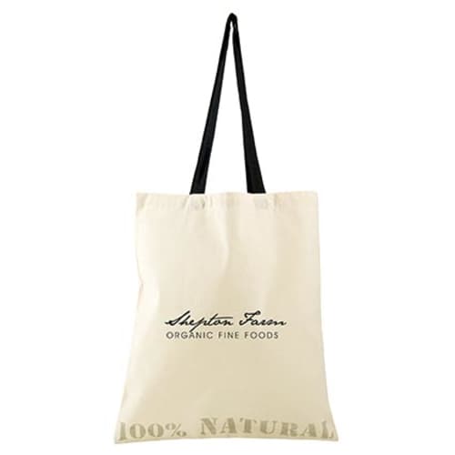 Natural Cotton Shopper Bag With Message