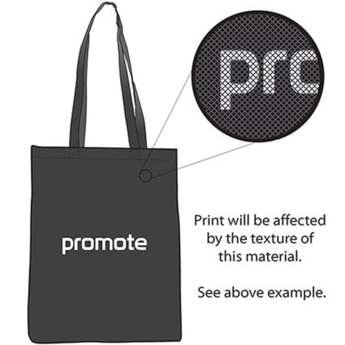 Example of print over non-woven material on branded bags from Total Merchandise