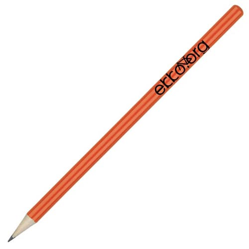 Branded Hibernia Range Pencils in Orange Printed with a Logo by Total Merchandise