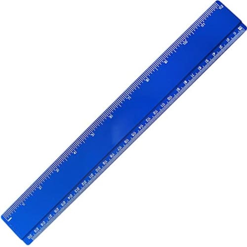 Printed rulers in blue branded with your UK business artwork from Total Merchandise