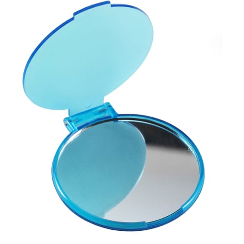 Custom branded Mini Mirrors in pale blue available from Total Merchandise