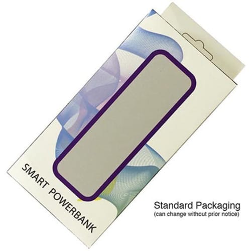 Printed power banks for travel campaigns box