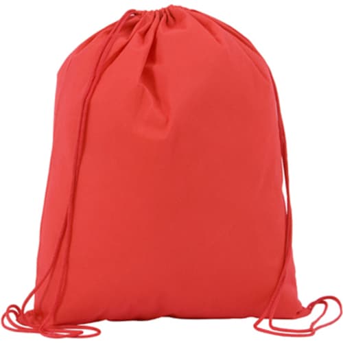 Recyclable Rainham Drawstring Bag in Red