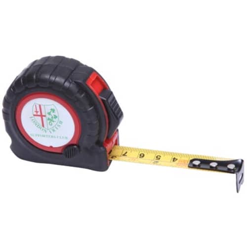 Custom branded 3m Trade Tape Measure branded in black & red from Total Merchandise