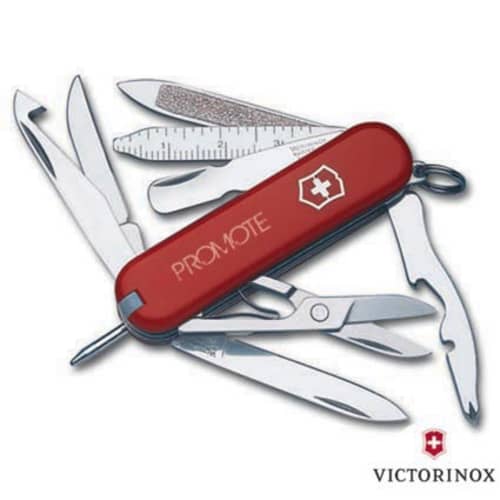 Branded Victorinox Mini Champ Pocket Knife in Red from Total Merchandise
