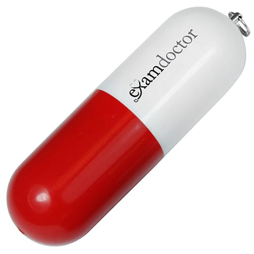 These striking pill-shaped branded USB sticks are ideal for the NHS & medicine-related businesses.