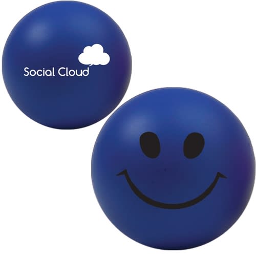 Smiley Face Stress Balls in Blue