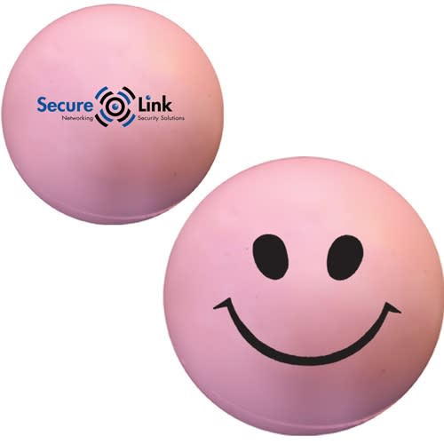 Smiley Face Stress Balls in Pink 806c