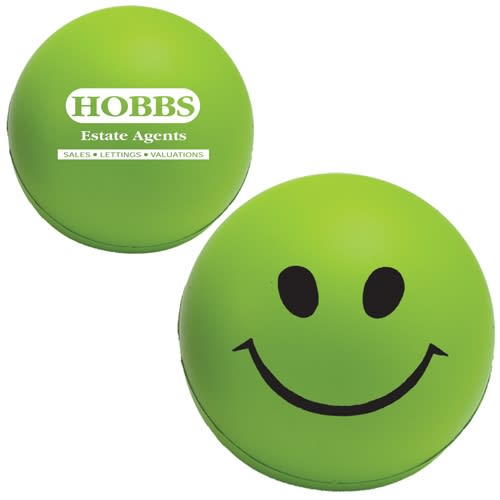 Smiley Face Stress Balls in Green