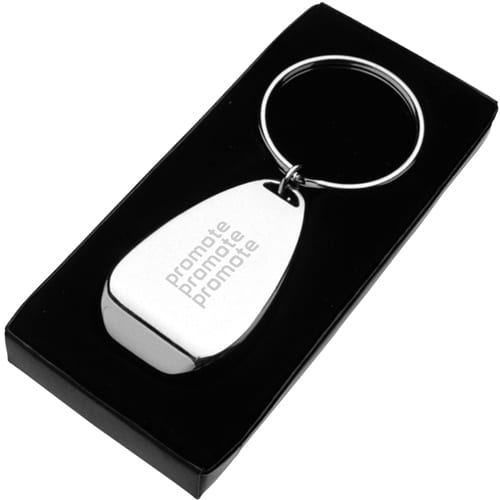 Promotional Metal Bottle Opener Keyring with an engraved logo from Total Merchandise