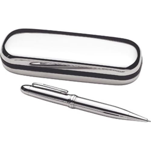 Corporate Branded Milan Pen with Case in Chrome from Total Merchandise