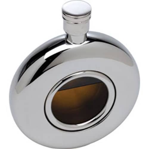 Custom Engraved Round Window Flask in Stainless Steel from Total Merchandise