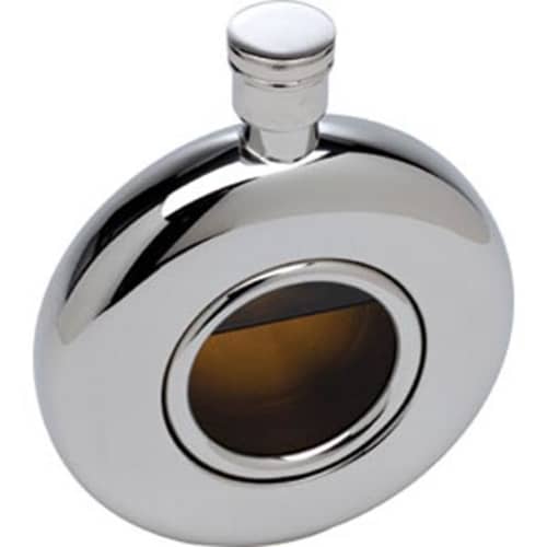 Custom Engraved Round Window Flask in Stainless Steel from Total Merchandise