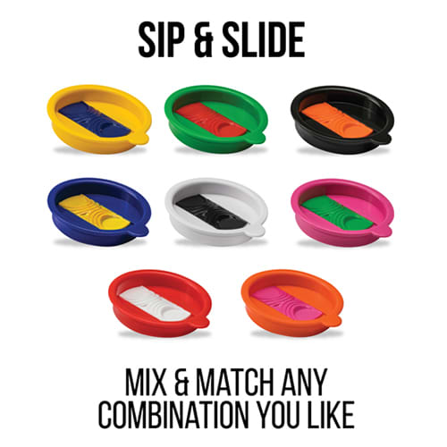 Sip & Slide Lid Mix & Match Options for Promotional Universal Travel Mugs from Total Merchandise