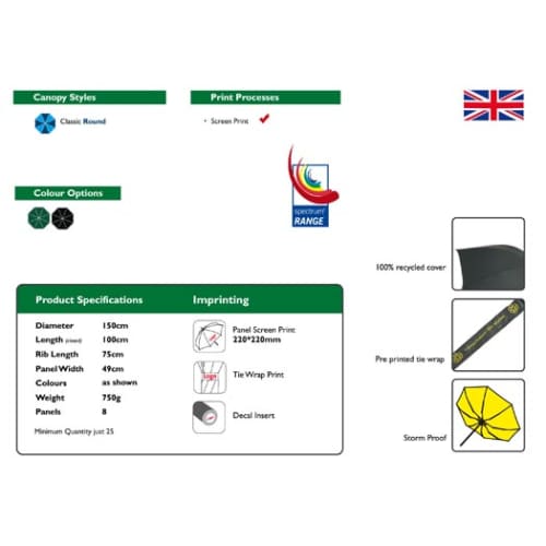 Printed Eco Umbrellas for Company Advertising