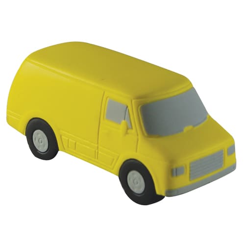 Custom branded Stress Van in yellow from Total Merchandise