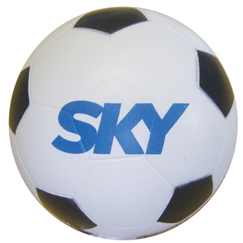 Promotional printed Stress Football available in traditional black and white from Total Merchandise