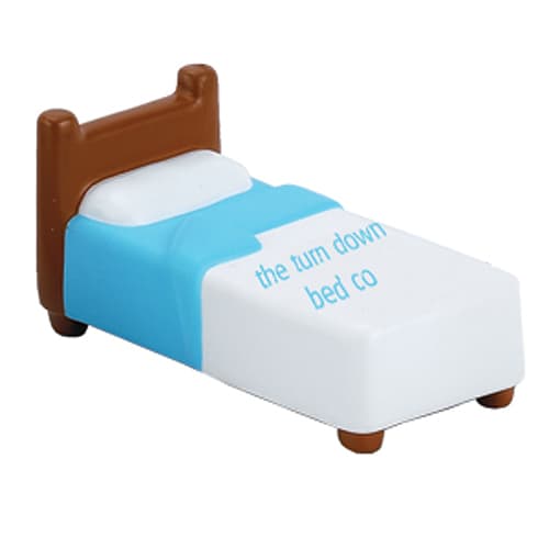 Promotional printed Stress Hospital Beds with branding on the sheet from Total Merchandise