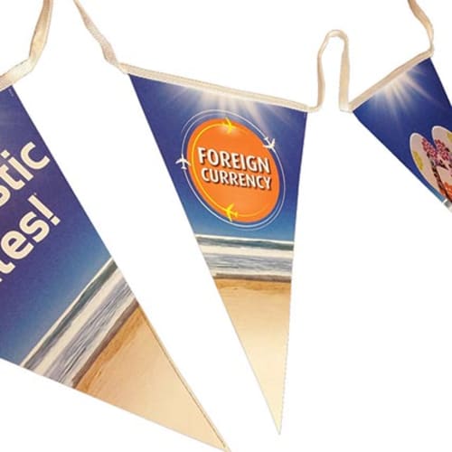 Printed Triangle Bunting Printed with Your Logo from Total Merchandise