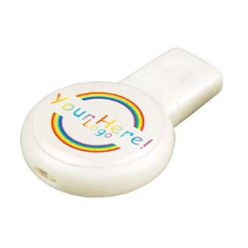 USB Circle Flashdrives in White