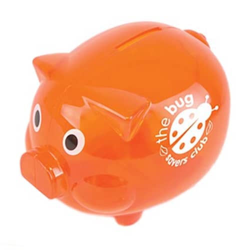 Value Piggy Bank in Amber