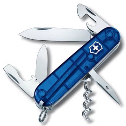 Victorinox Spartan Pocket Knife in Translucent Blue available from Total Merchandise