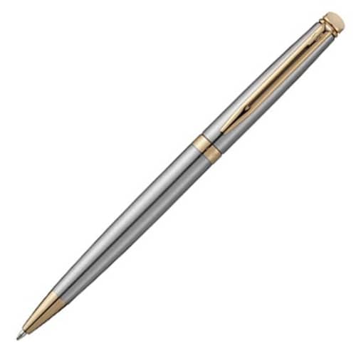 Waterman Hemisphere Ballpens in Silver/Gold printed with your logo