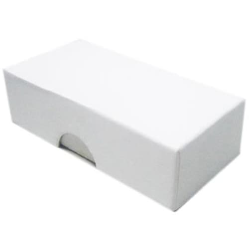 White USB Flashdrive Coffin Box with your logo in 1 colour from Total Merchandise