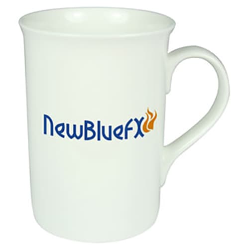 Promotional Windsor Bone China Mugs in white with a printed logo from Total Merchandise