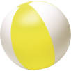 PVC Inflatable Beach Ball in Yellow/White