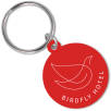 Recycled Plastic Circle Keyrings in Red